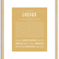 Lucius | Name Art Print