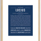 Lucius | Name Art Print