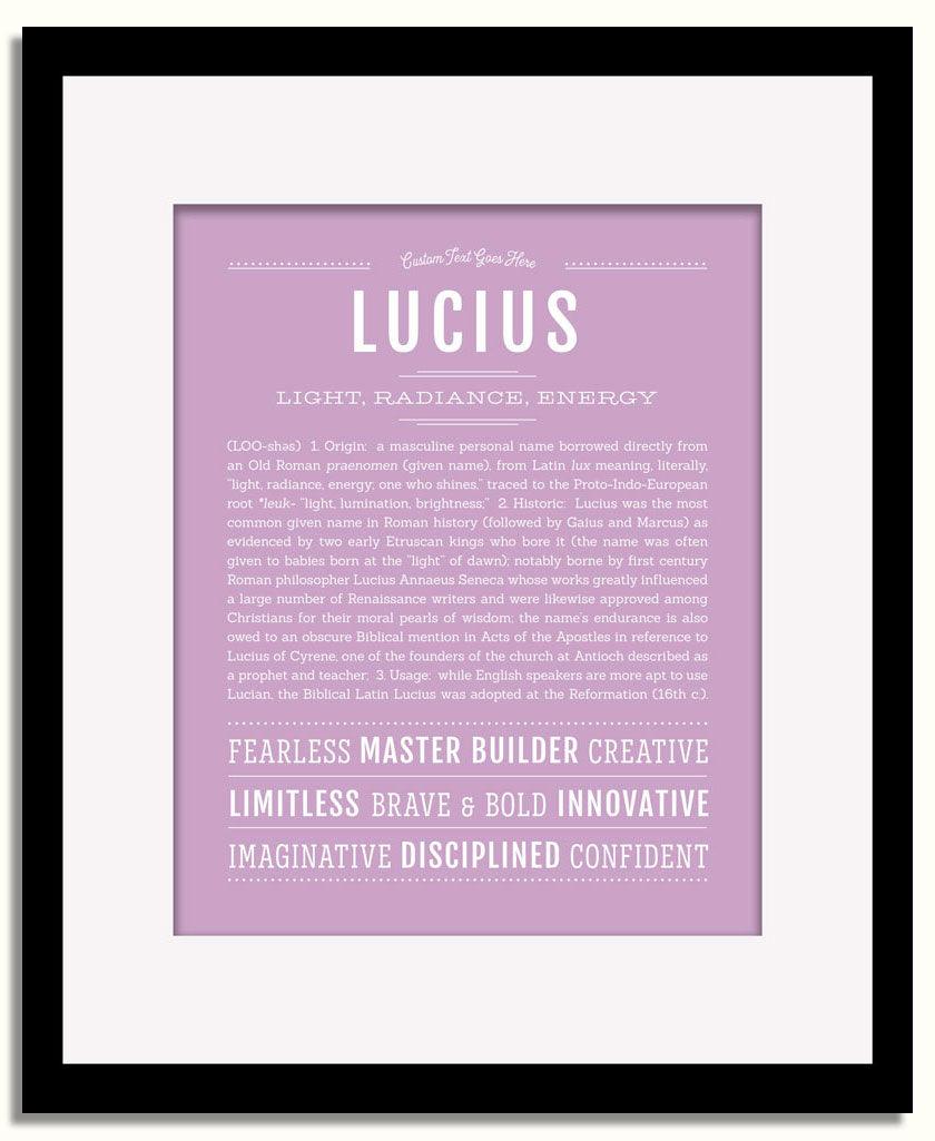 Frame Options | Lilac | Black Frame, Matted