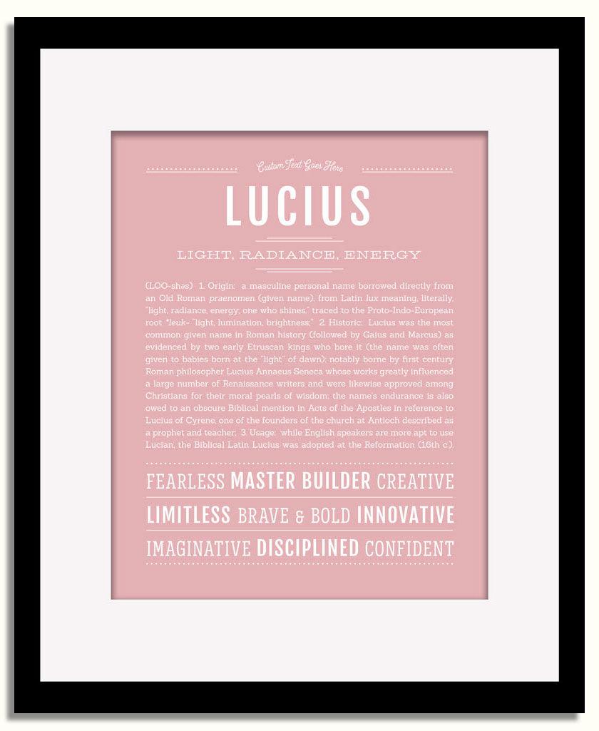 Frame Options | Dusty Rose | Black Frame, Matted