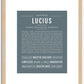 Lucius | Name Art Print