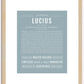 Lucius | Name Art Print