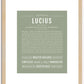 Lucius | Name Art Print