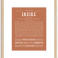 Lucius | Name Art Print