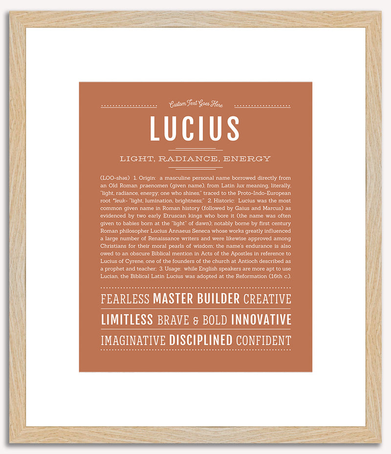 Lucius | Name Art Print