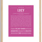 Lucy | Name Art Print