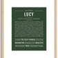 Lucy | Name Art Print