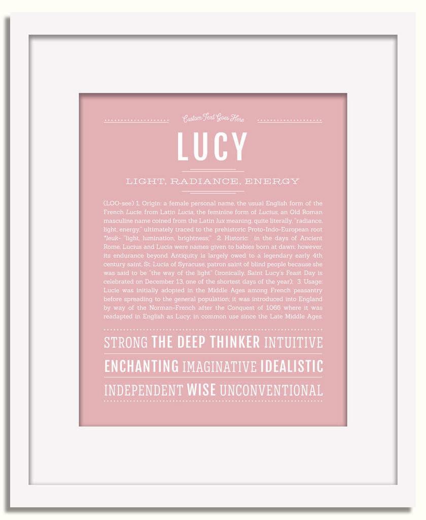 Frame Options | Dusty Rose | White Frame, Matted