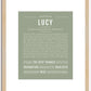 Lucy | Name Art Print