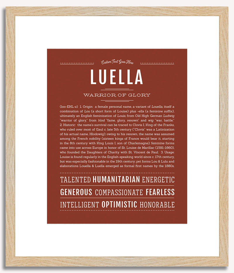 Luella | Name Art Print