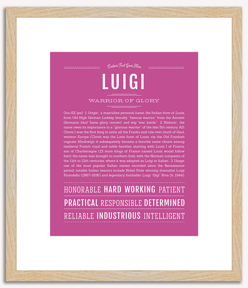 Luigi | Name Art Print