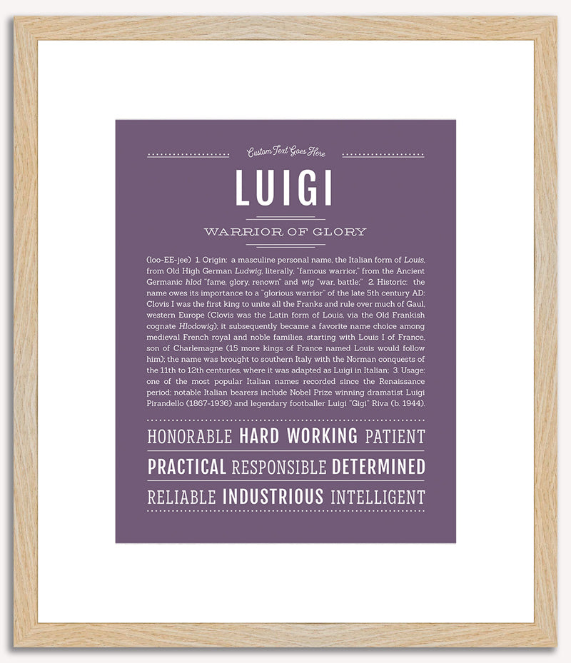 Luigi | Name Art Print