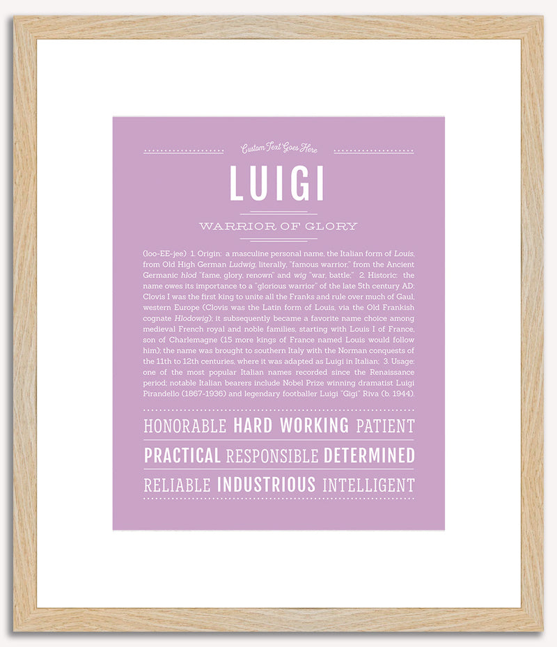 Luigi | Name Art Print