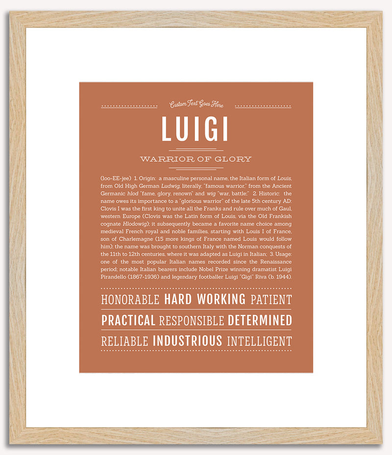 Luigi | Name Art Print