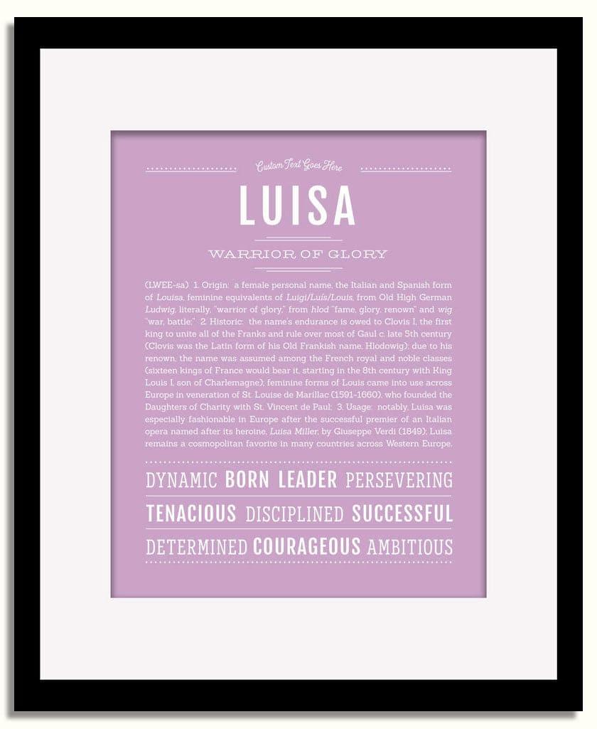 Frame Options | Lilac | Black Frame, Matted