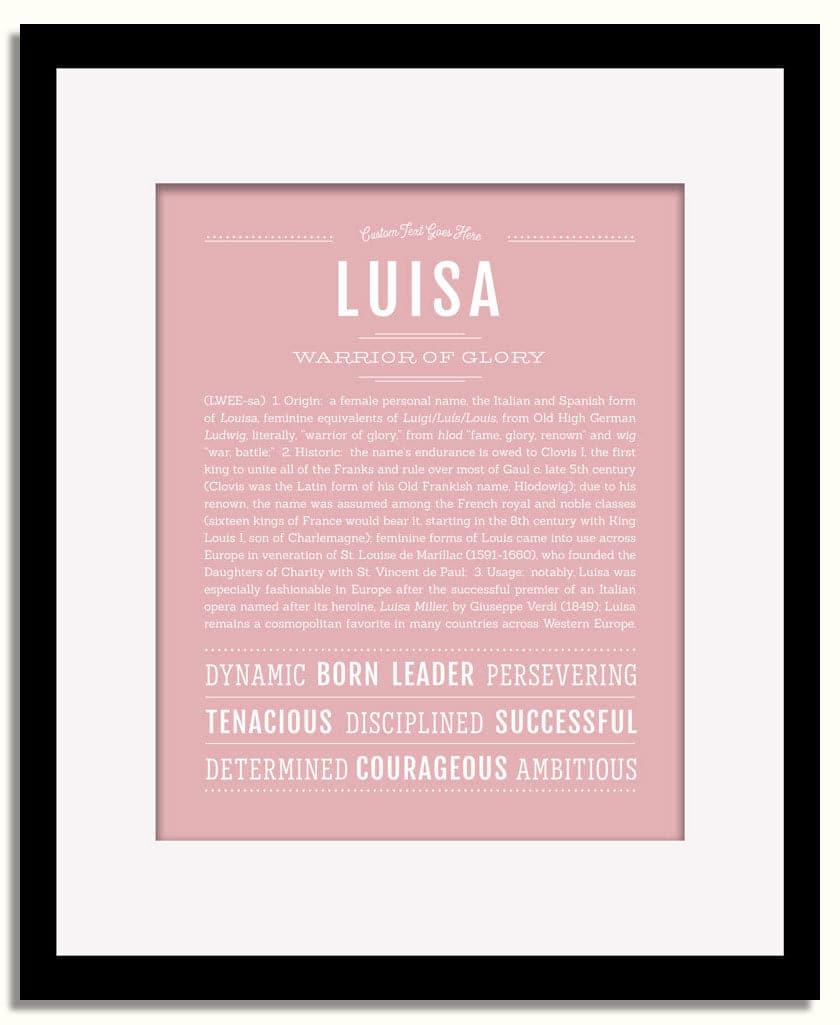 Frame Options | Dusty Rose | Black Frame, Matted