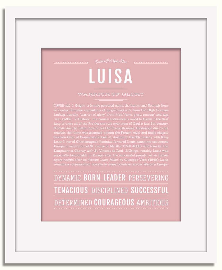 Frame Options | Dusty Rose | White Frame, Matted