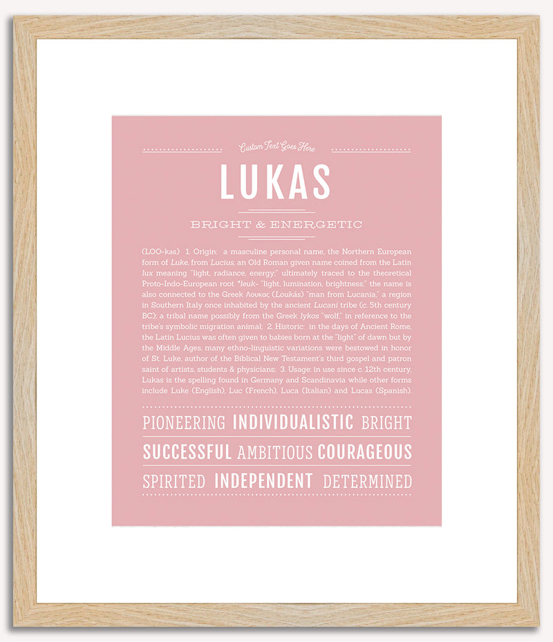 Lukas | Name Art Print