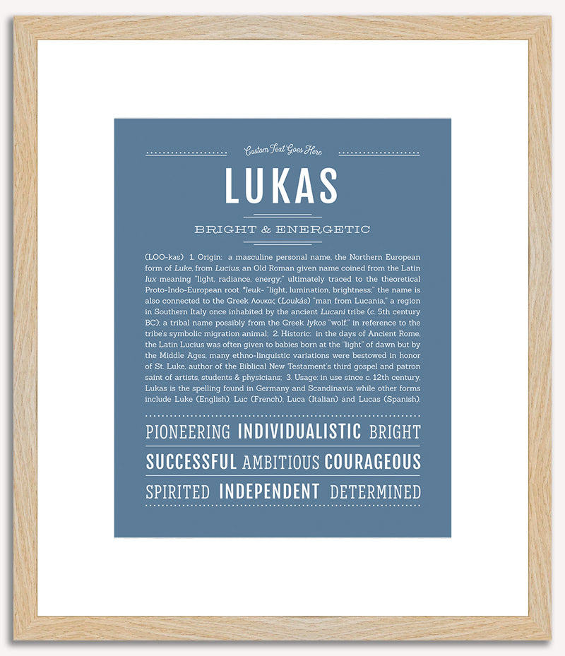 Lukas | Name Art Print