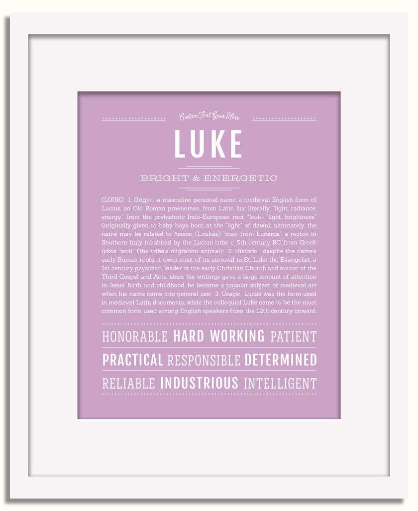 Frame Options | Lilac | White Frame, Matted