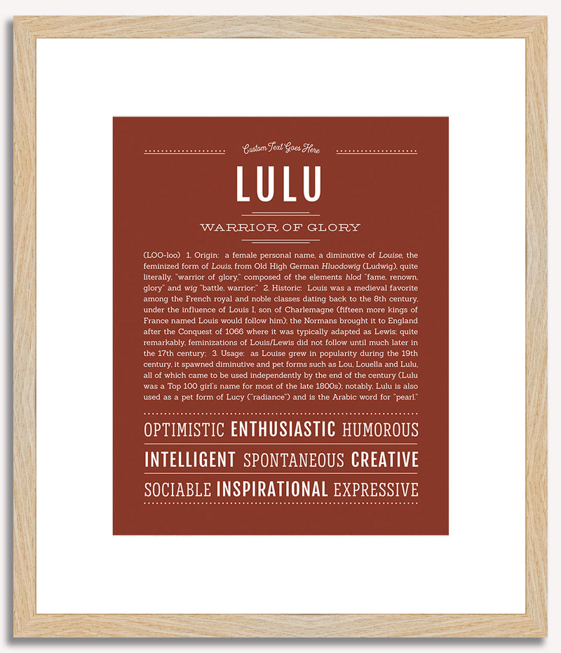 Lulu | Name Art Print