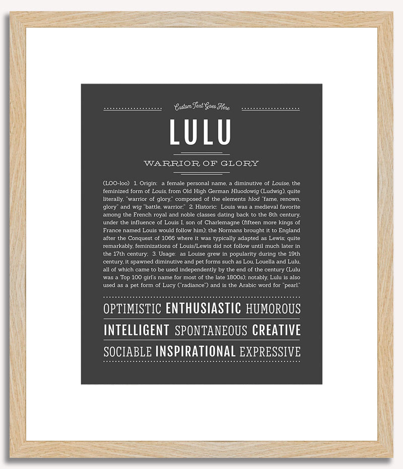 Lulu | Name Art Print