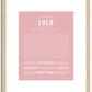 Lulu | Name Art Print