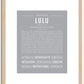 Lulu | Name Art Print