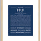 Lulu | Name Art Print