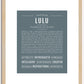 Lulu | Name Art Print