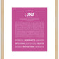 Luna | Name Art Print