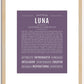 Luna | Name Art Print