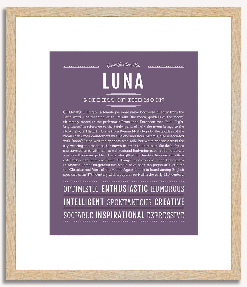 Luna | Name Art Print