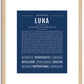 Luna | Name Art Print