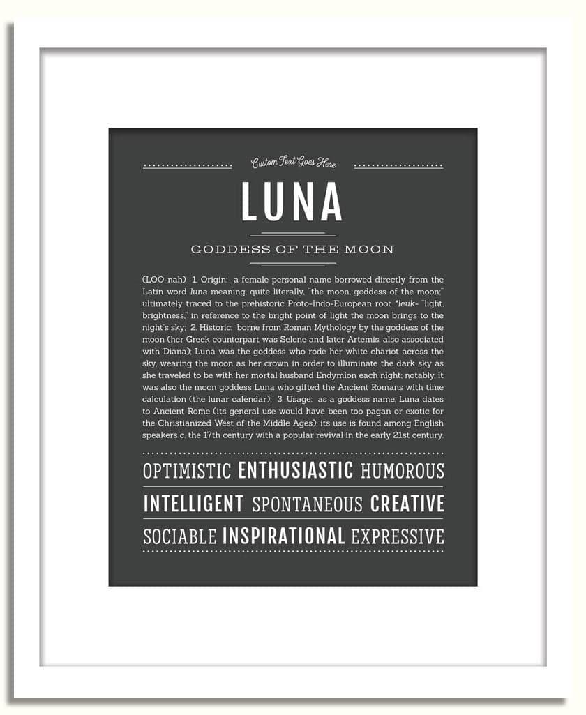 Luna | Name Art Print – Name Stories