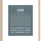 Luna | Name Art Print