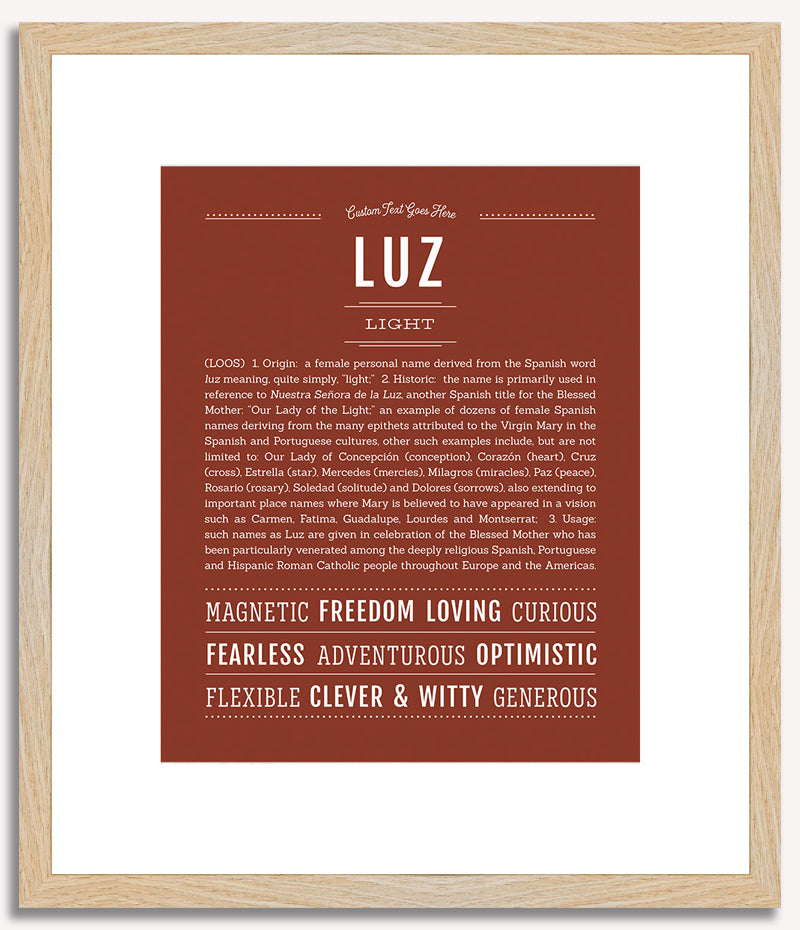 Luz | Name Art Print