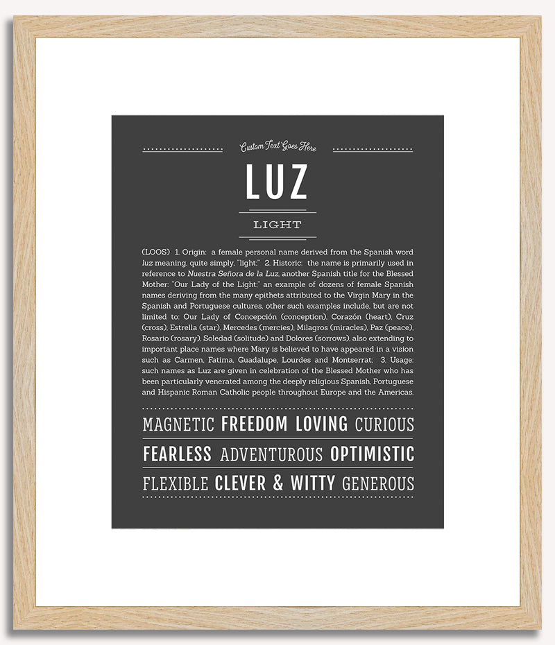 Luz | Name Art Print