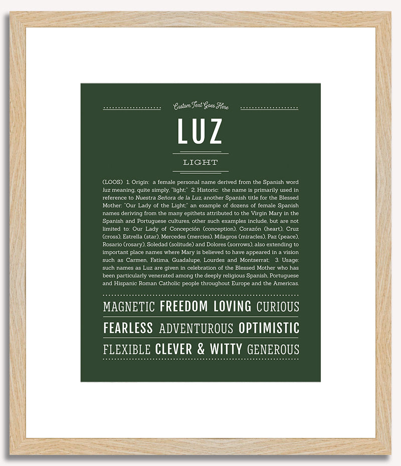 Luz | Name Art Print