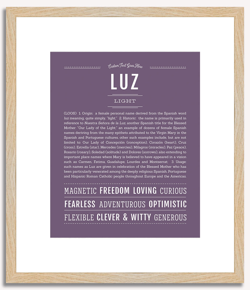 Luz | Name Art Print