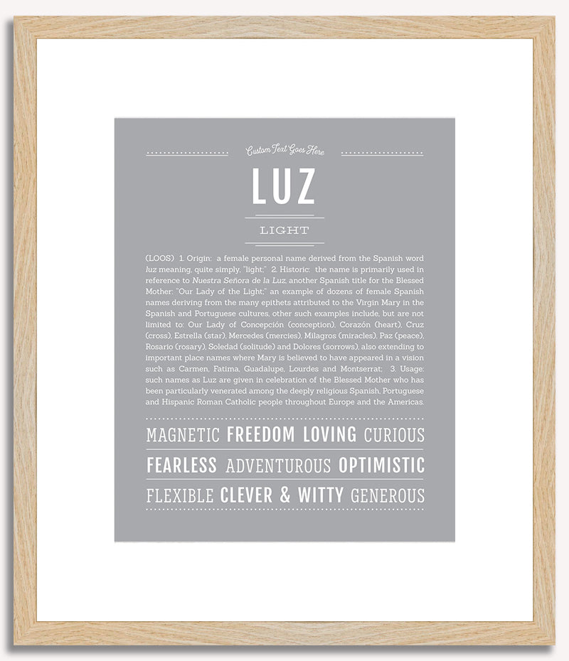 Luz | Name Art Print