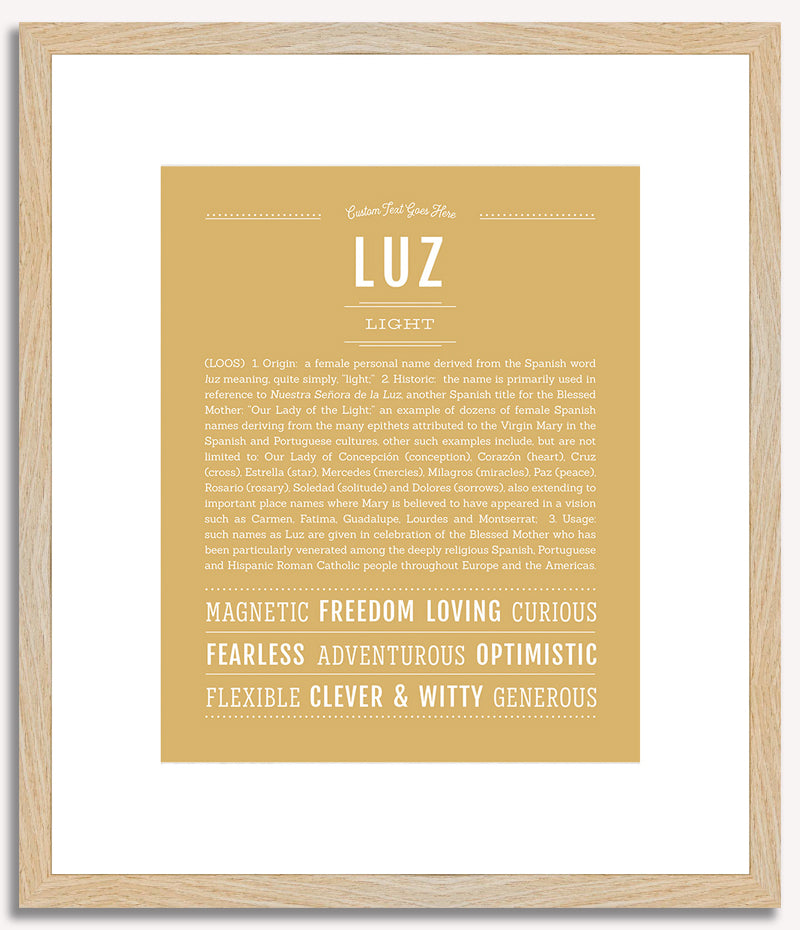 Luz | Name Art Print