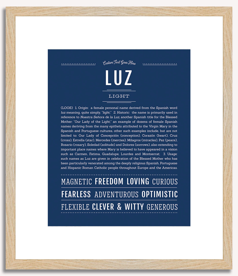 Luz | Name Art Print