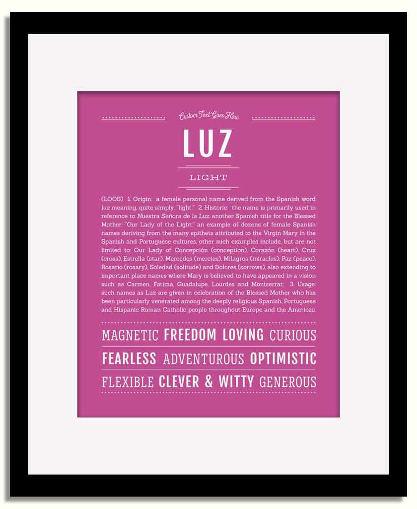 Frame Options | Dark Pink | Black Frame, Matted