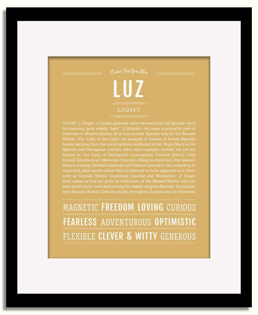 Frame Options | Matte Gold | Black Frame, Matted