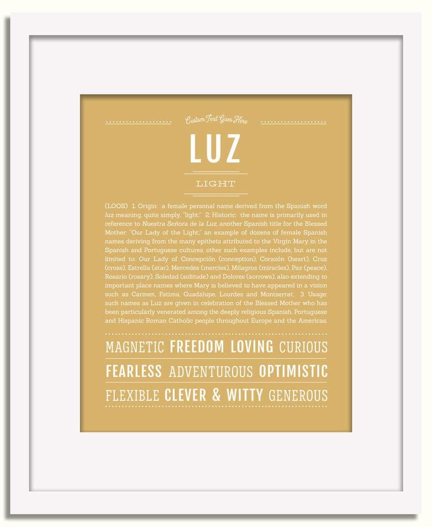 Frame Options | Matte Gold | White Frame, Matted