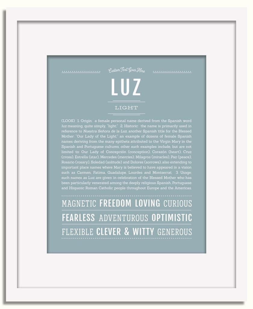 Frame Options | Powder Blue | White Frame, Matted