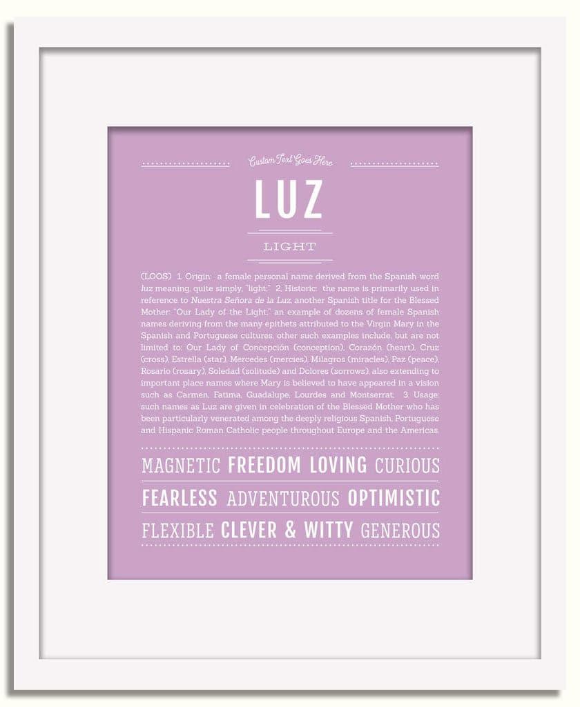 Frame Options | Lilac | White Frame, Matted