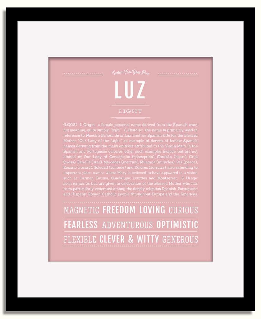 Frame Options | Dusty Rose | Black Frame, Matted