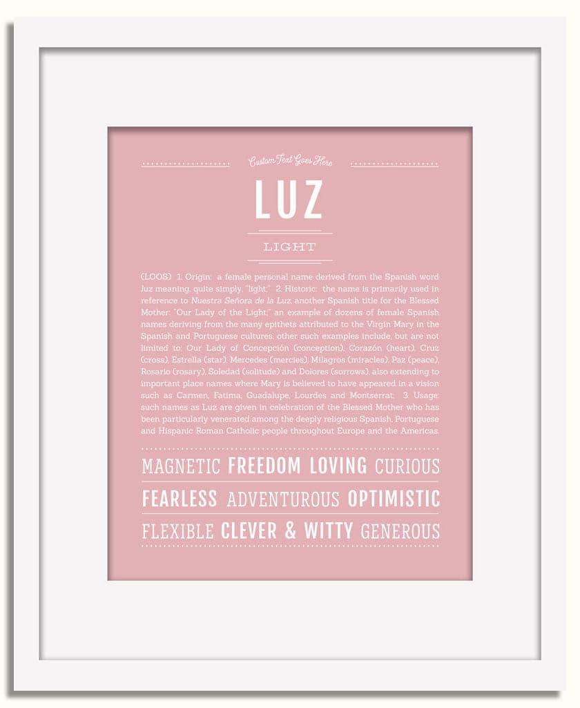 Frame Options | Dusty Rose | White Frame, Matted